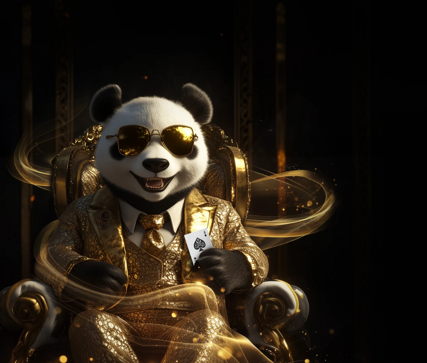 Golden Panda Fortune Casino Chips