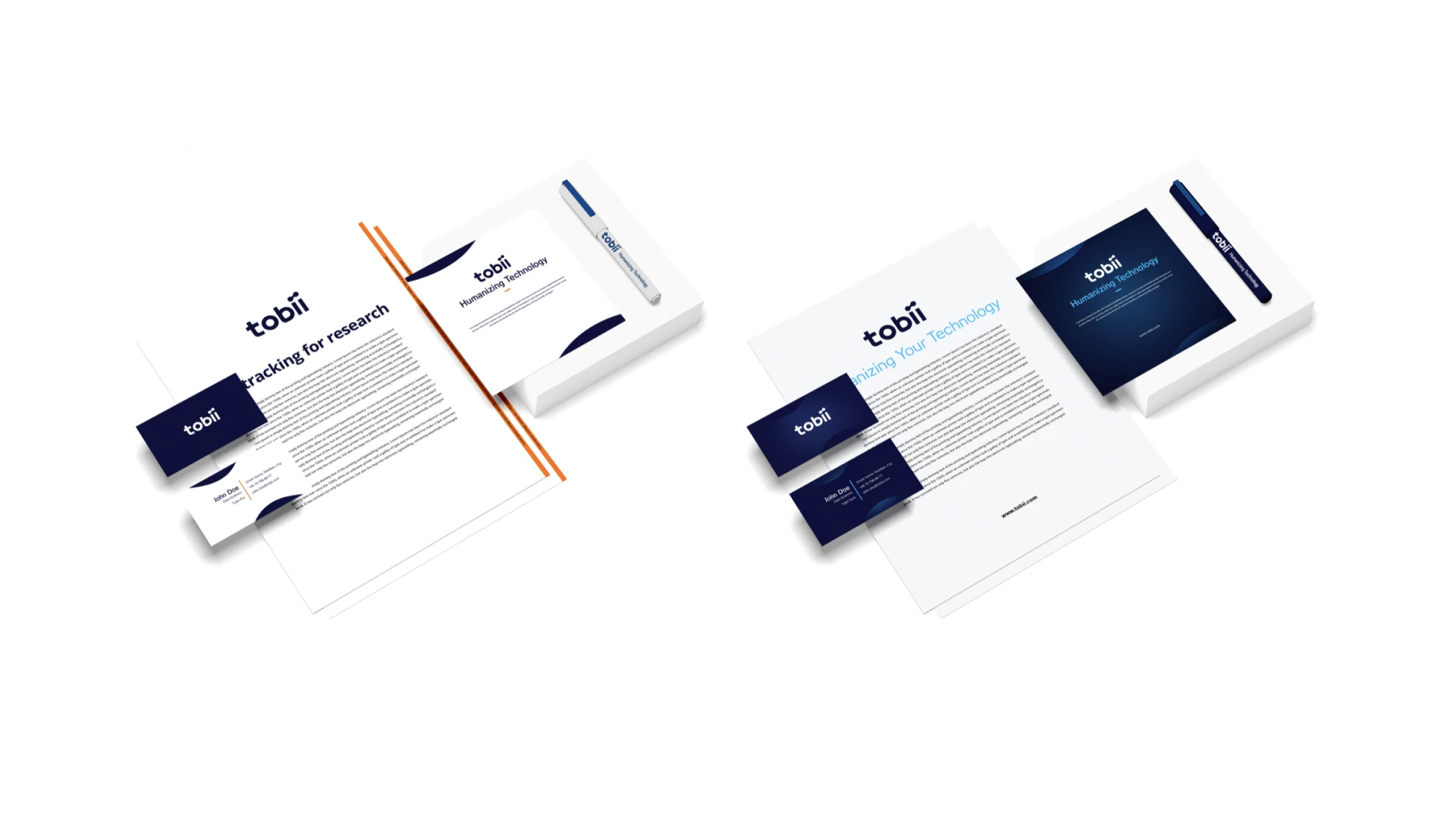 Tobii brand stationery