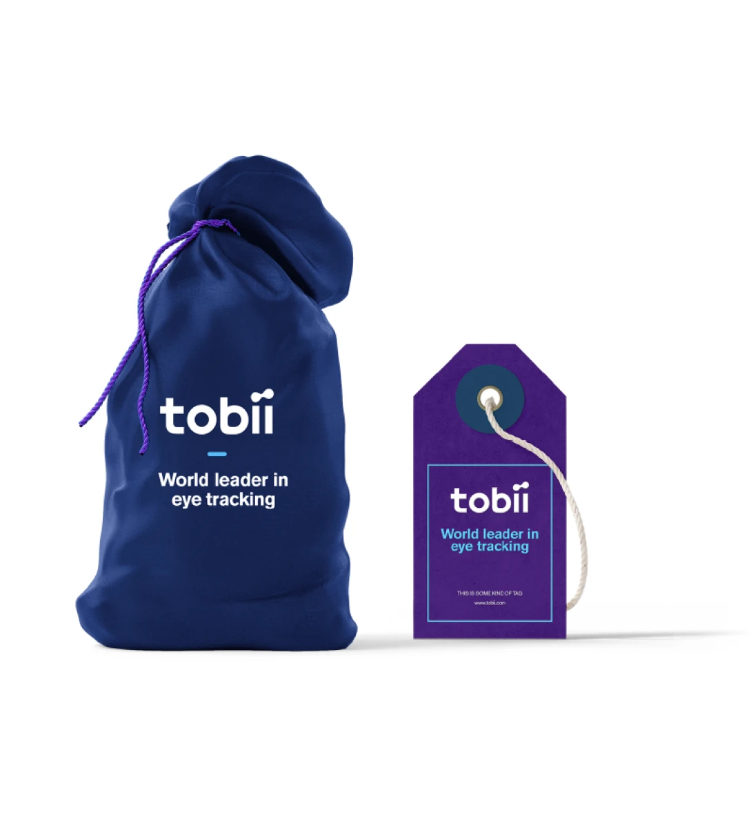 Tobii branded bag and tag